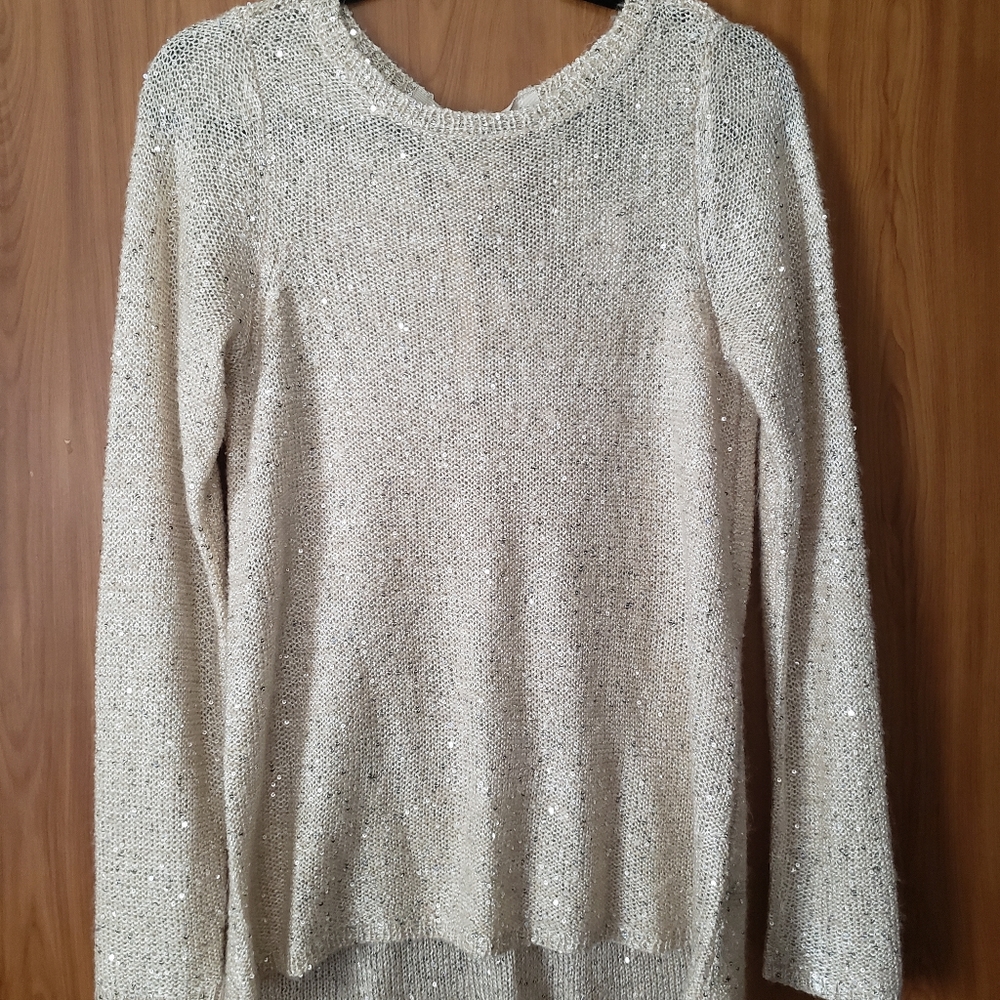 NWT Limited Open Tie Back Sequin Sweater